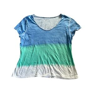 [Relativity] BOGO $1 Blue Striped Tie Dye Tee